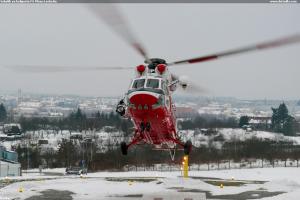Sokolik na heliportu FN Plzen-Lochotin