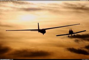 podvecrni start na svah L-13 a EuroStar