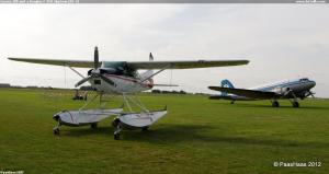 Cessna 185 and  a Douglas C-47A Skytrain (DC-3)